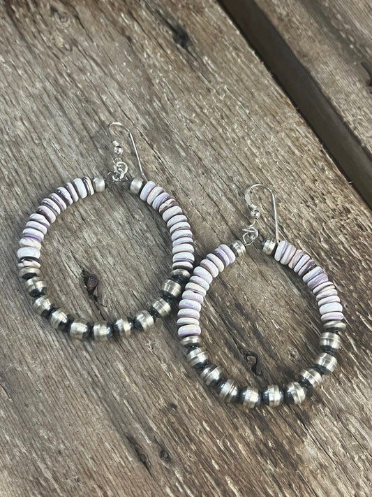 Navajo Purple Spiney Earrings