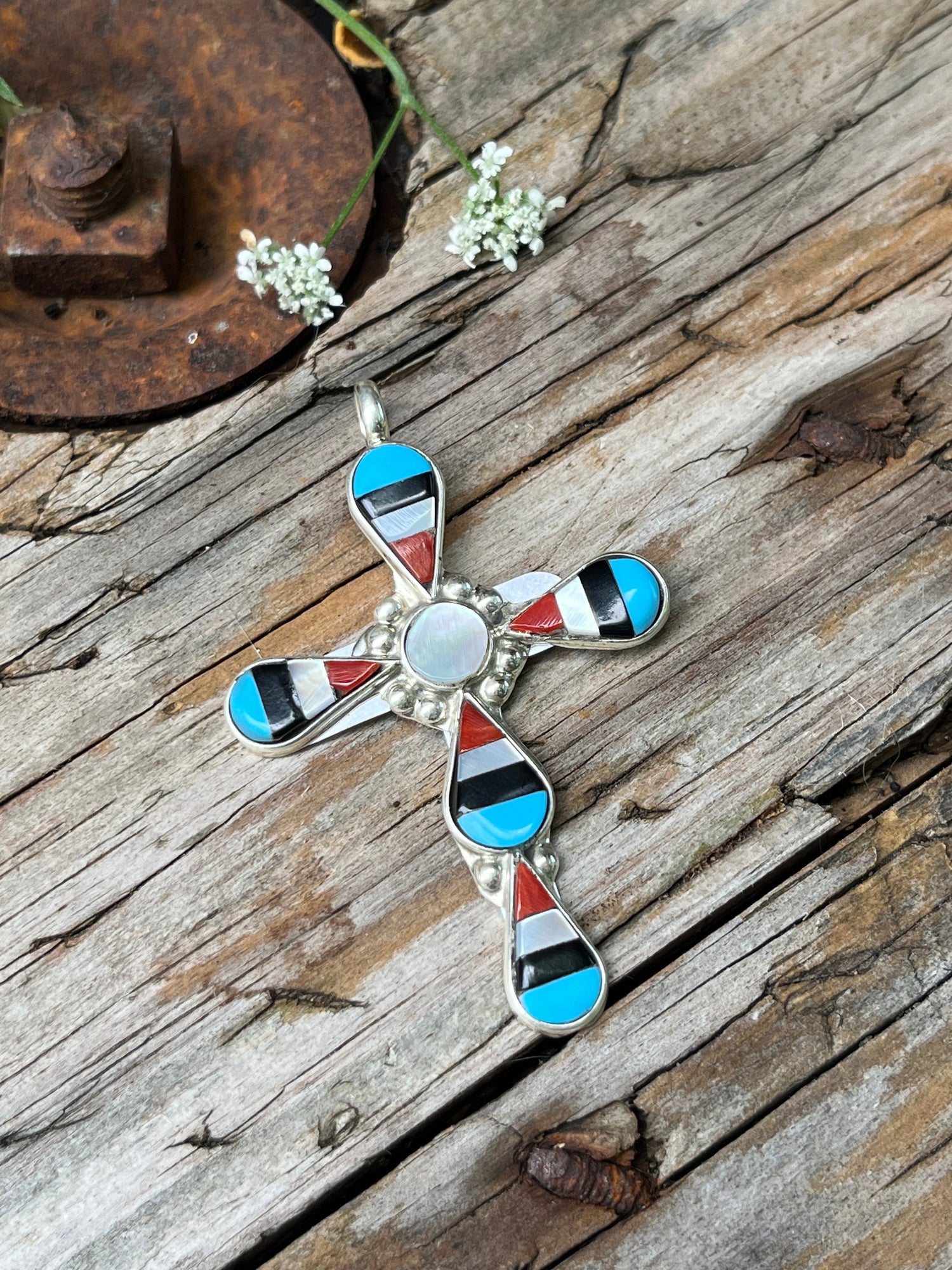 Zuni Inlay Cross