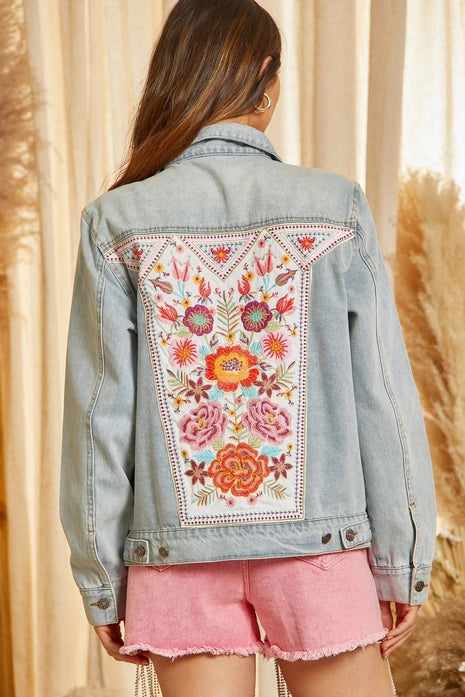 Dolly Embroidered Denim Jacket