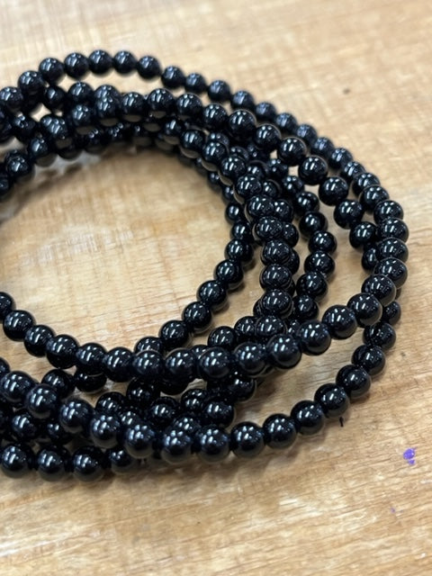Black Onyx Mini 4mm Gemstone Bracelet