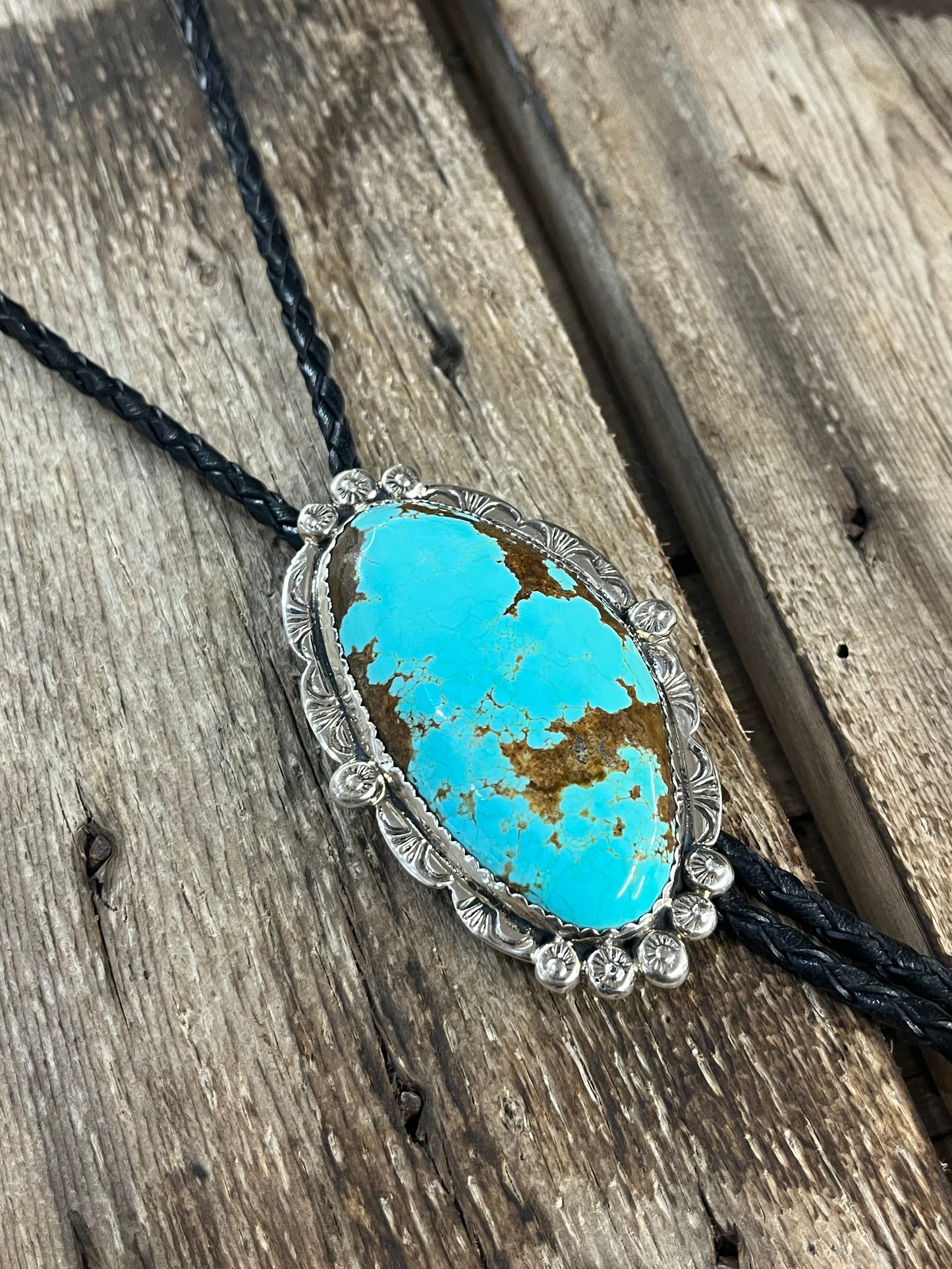 Number 8 Turquoise Bolo